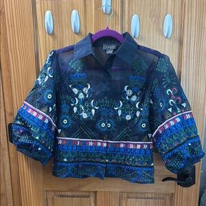 Gracia Multicolor Embroidered Blouse